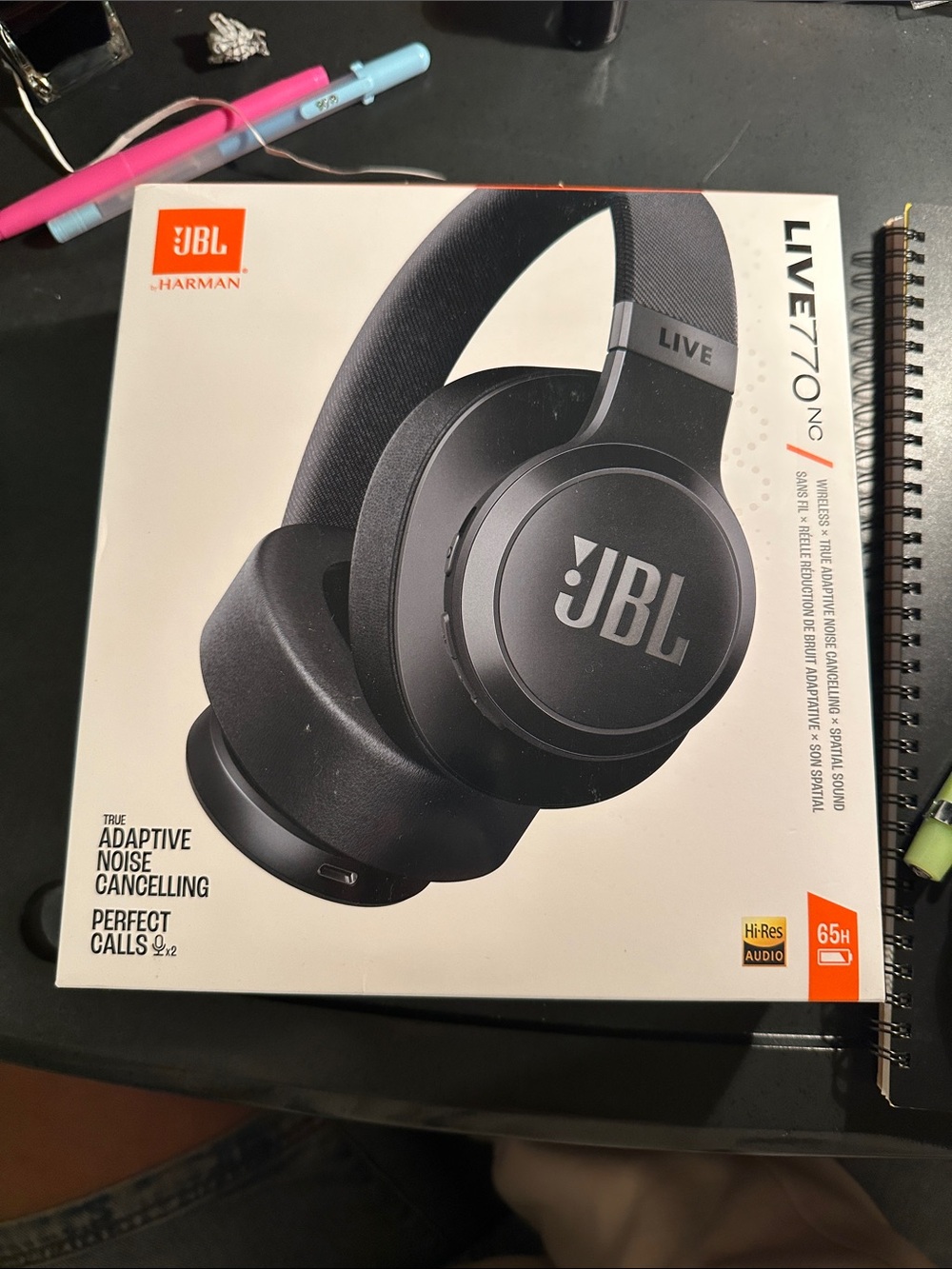 JBL Live 770NC Over-Ear Headphones - Black
